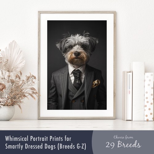 Smartly dressed dog portrait - smartly,