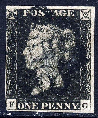 Penny black 1840 plate - gb,
