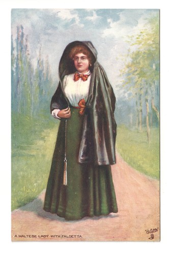 Malta maltese lady with - -,