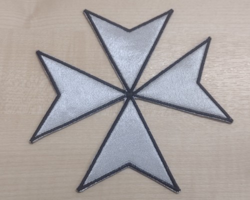 Maltese cross 15cm patch - maltese,