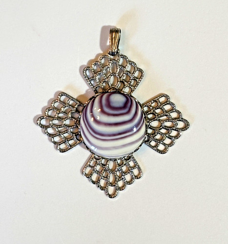 Wampum shell maltese cross - wampum,