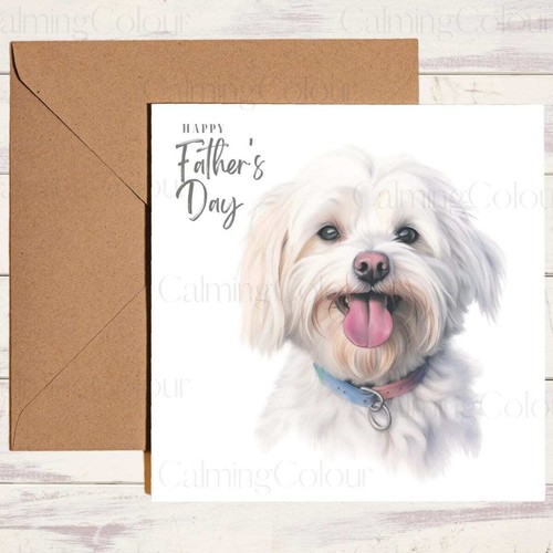 Maltese father day card - day,
