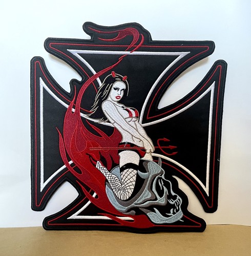 Iron sew biker backpatch - biker,