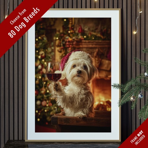 Funny dog christmas wall - funny,